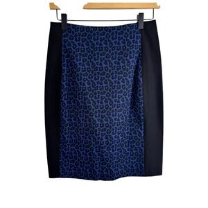 Banana Republic Roland Mouret Collection Leopard Panel Pencil Skirt Size 6